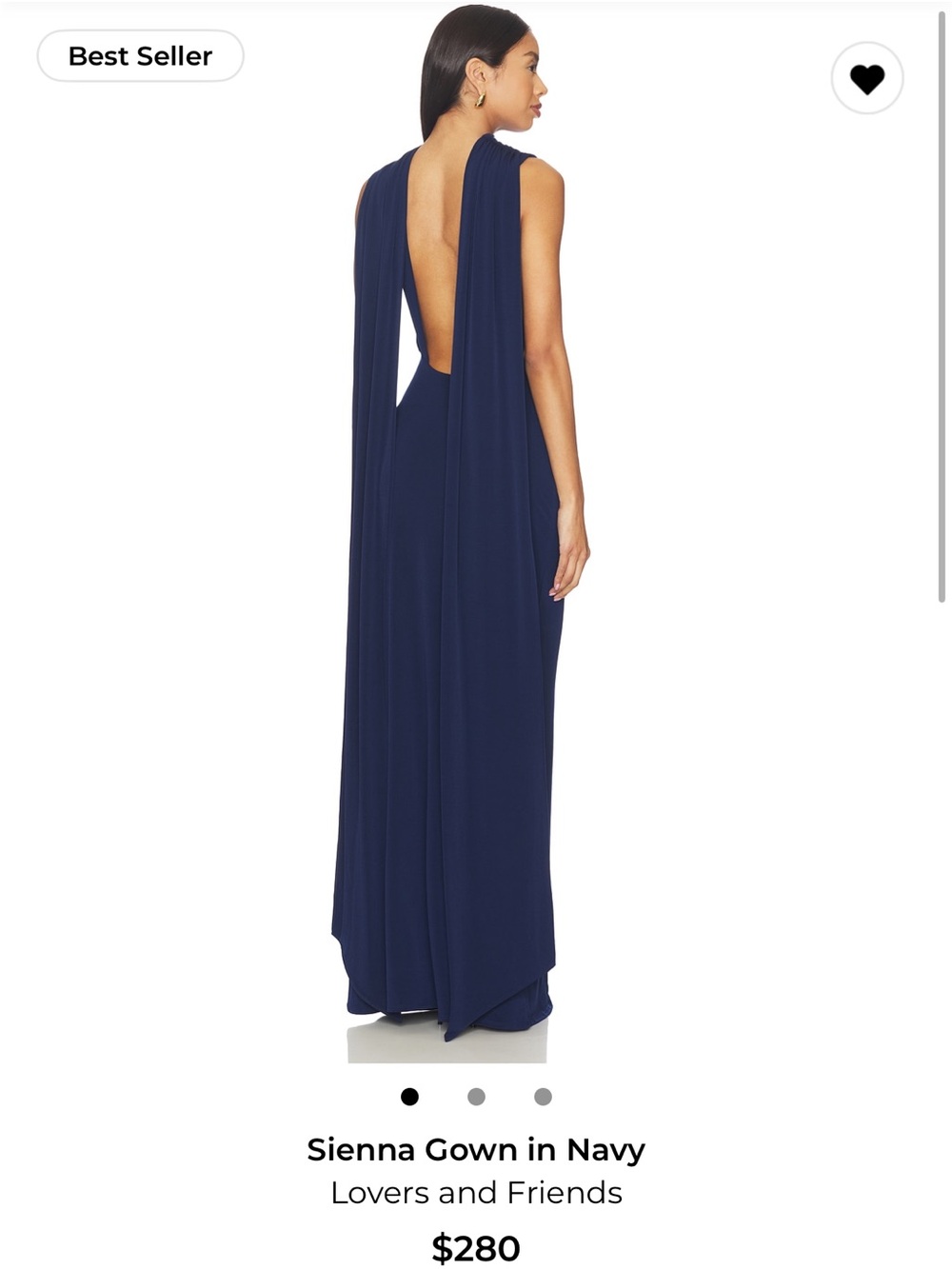 Lovers + Friends Sienna Gown in Navy